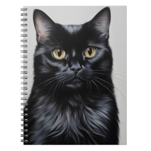 Schwarze Katze Notizblock