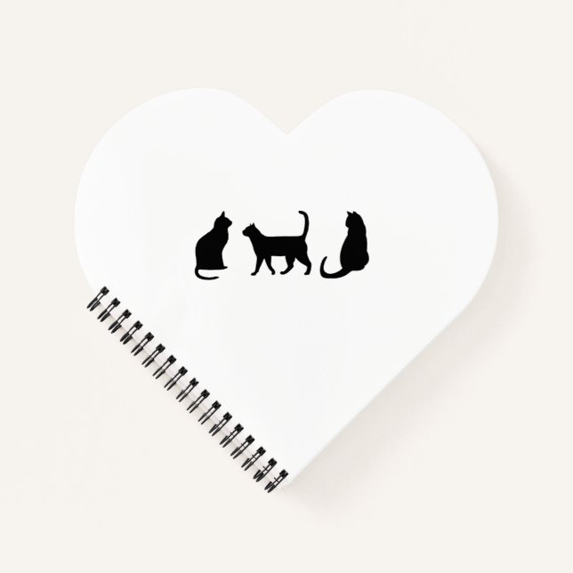 Schwarze Katze Notizbuch (Vorderseite)