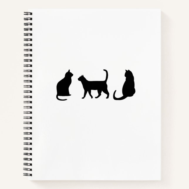 Schwarze Katze Notizbuch (Vorderseite)