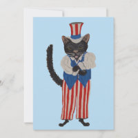 Schwarze Katze Onkel Sam