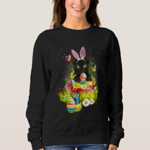 Schwarze Katze Ostertag Bunny Egg Kostüme Männer F Sweatshirt