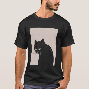 Schwarze Katze Pastell Goth T-Shirt