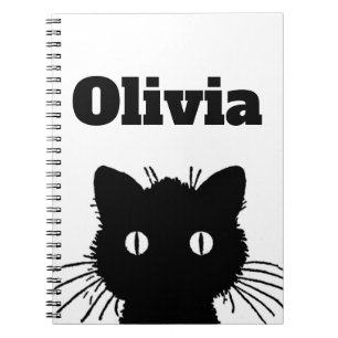 Schwarze Katze Personnalised Notizblock