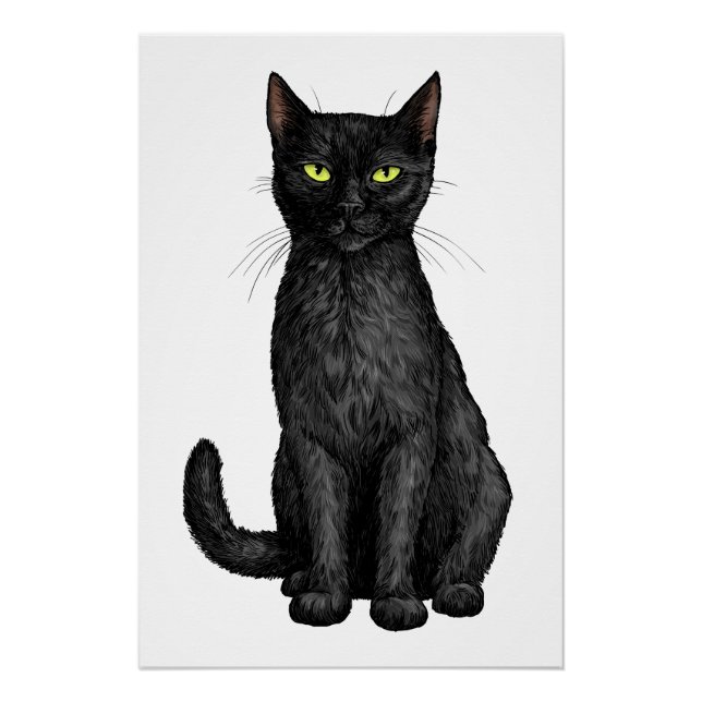 Schwarze Katze Poster (Vorderseite)