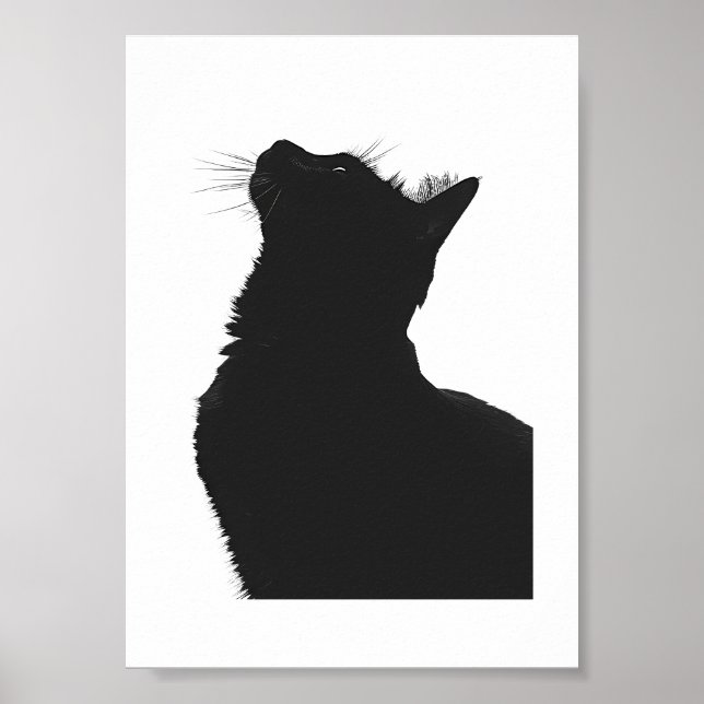 Schwarze Katze Poster (Vorne)