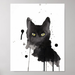 Schwarze Katze Poster