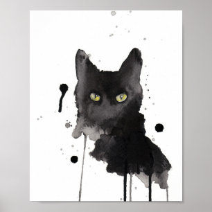 Schwarze Katze Poster
