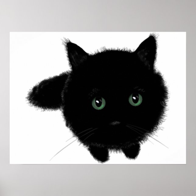 Schwarze Katze Poster (Vorne)