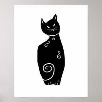 Schwarze Katze Poster