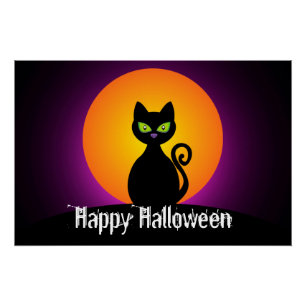 Schwarze Katze Poster