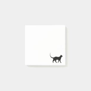 Schwarze Katze PostIt Post-it Klebezettel