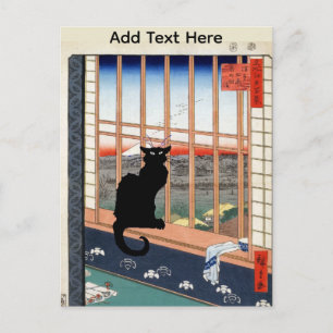 Schwarze Katze Postkarte
