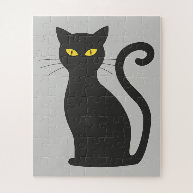 Schwarze Katze Puzzle (Vertikal)