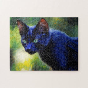 Schwarze Katze Puzzle