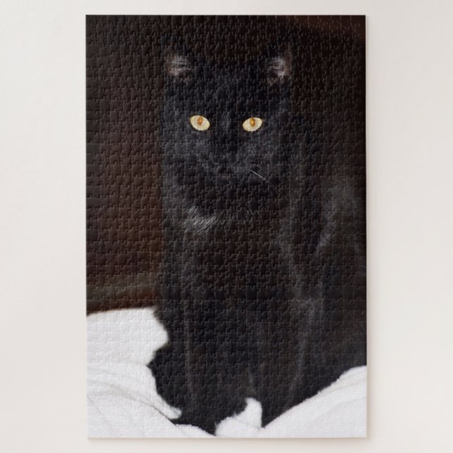 Schwarze Katze Puzzle (Vertikal)