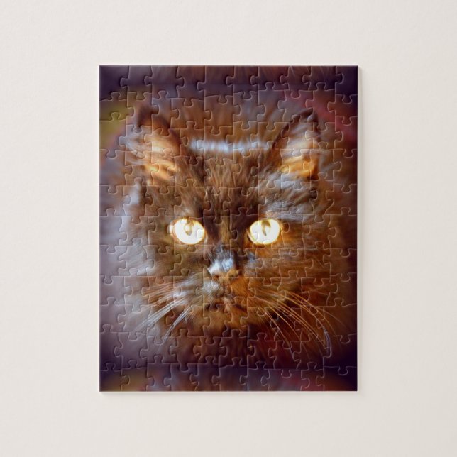 schwarze Katze Puzzle (Vertikal)