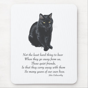 Schwarze Katze Regenbogenbrücke Mousepad