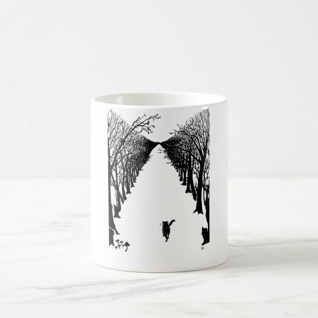 Schwarze Katze, Rudyard Kipling Kaffeetasse (Mittel)