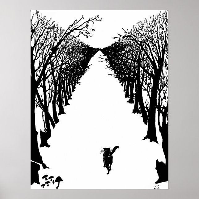 Schwarze Katze, Rudyard Kipling Poster (Vorne)