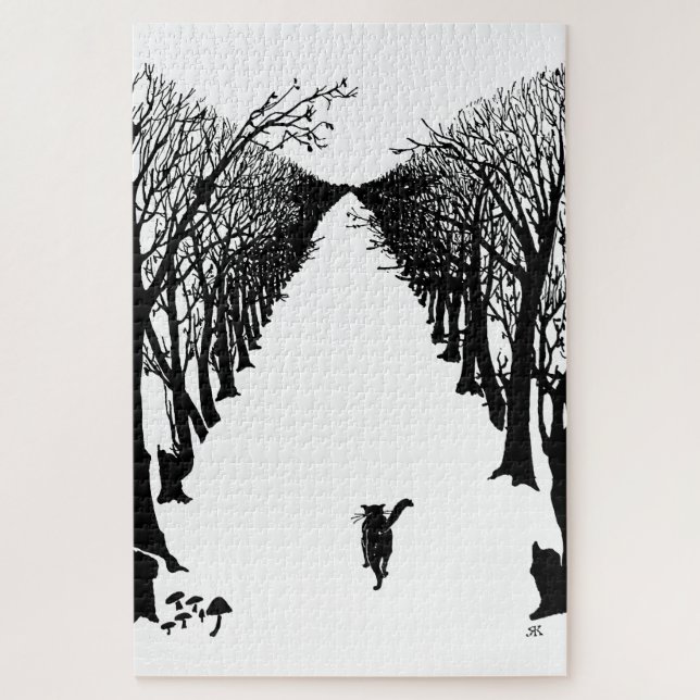 Schwarze Katze, Rudyard Kipling Puzzle (Vertikal)