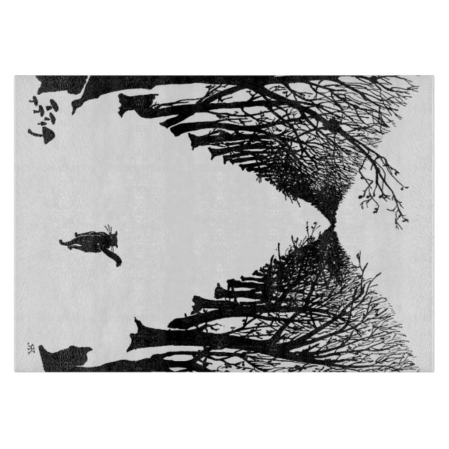 Schwarze Katze, Rudyard Kipling Schneidebrett (Vorderseite)