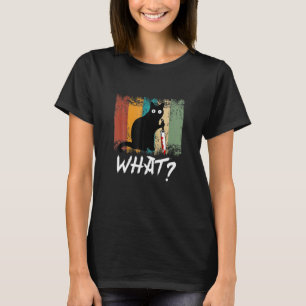 Schwarze Katze S Für Frauen Männer Ich Tue Was Ich T-Shirt