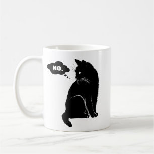 Schwarze Katze sagt Nein – Lustige Katzenmutter Kaffeetasse