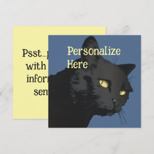 Schwarze Katze sarkastische gruselige Vintage-Illu