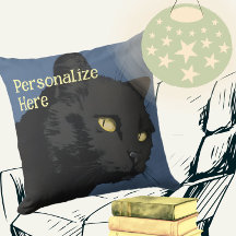 Schwarze Katze sarkastische gruselige Vintage-Illu