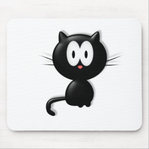Schwarze Katze Scardy Katzen-Halloween-Geschenk Mousepad