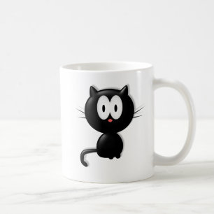 Schwarze Katze Scardy Katzen-Halloween-Geschenk Tasse