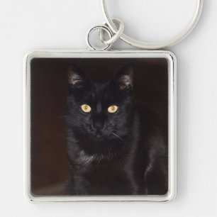 Schwarze Katze Schlüsselanhänger