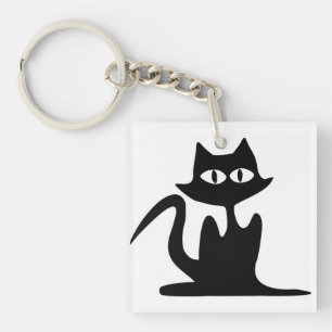 SCHWARZE KATZE SCHLÜSSELANHÄNGER