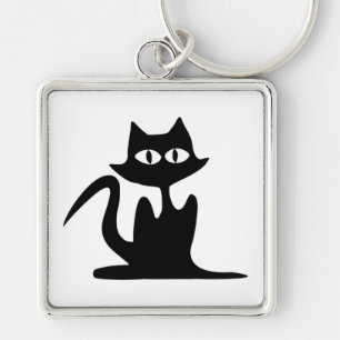 SCHWARZE KATZE SCHLÜSSELANHÄNGER