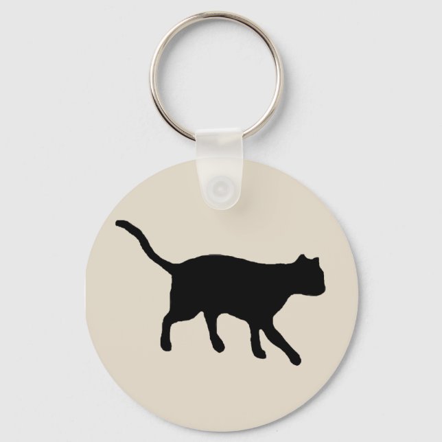 Schwarze Katze Schlüsselanhänger (Vorderseite)