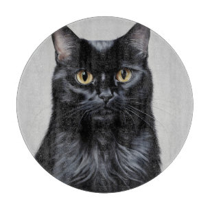 Schwarze Katze Schneidebrett