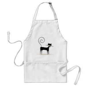 Schwarze Katze Schürze