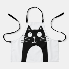 Schwarze Katze Schürze