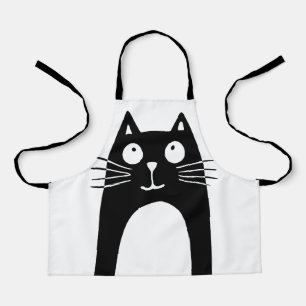 Schwarze Katze Schürze