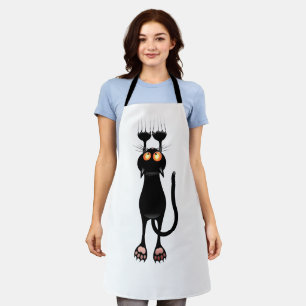 Schwarze Katze Schürze