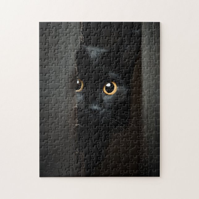 Schwarze Katze Sehr schwieriges Puzzle unmöglich (Vertikal)