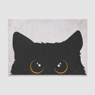 Schwarze Katze Seidenpapier