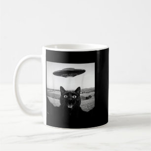 Schwarze Katze Selfie Ufo Alien Lustige Geschenke  Kaffeetasse
