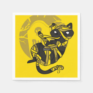 Schwarze Katze Serviette