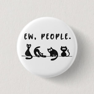 Schwarze Katze Shirt lustige Frauen Neugeborene Ka Button