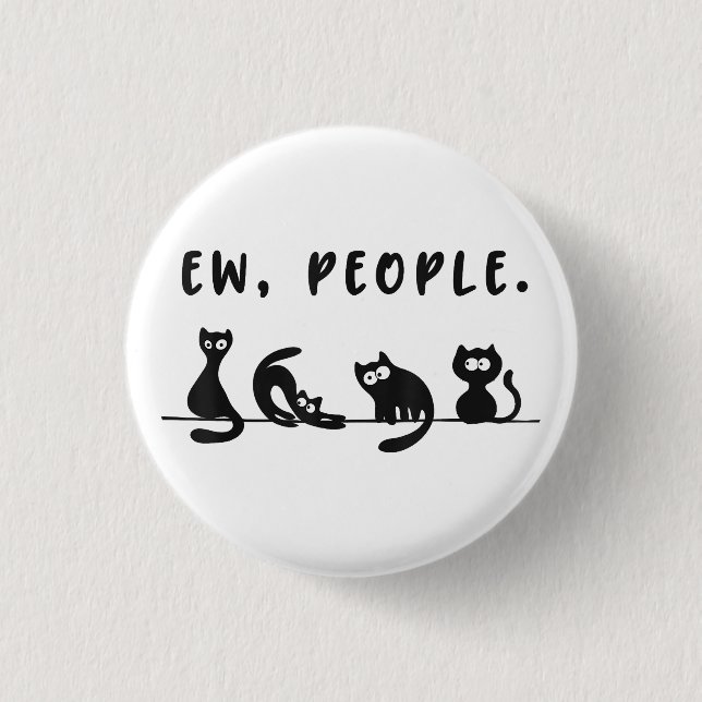 Schwarze Katze Shirt lustige Frauen Neugeborene Ka Button (Vorderseite)