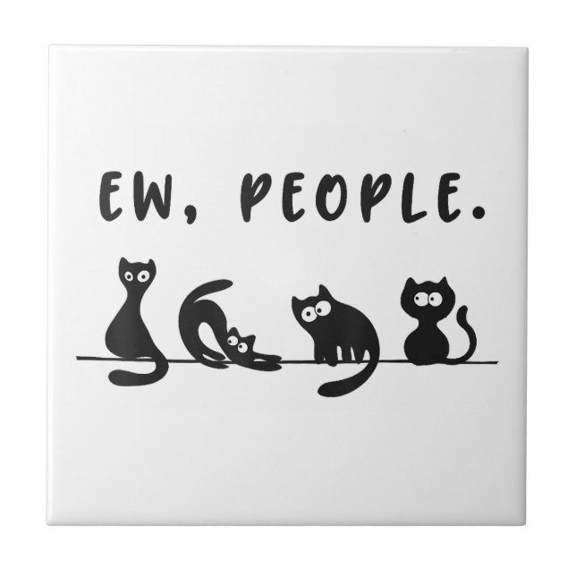 Schwarze Katze Shirt lustige Frauen Neugeborene Ka Fliese (Vorderseite)