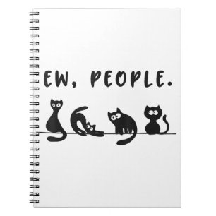 Schwarze Katze Shirt lustige Frauen Neugeborene Ka Notizblock