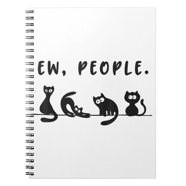 Schwarze Katze Shirt lustige Frauen Neugeborene Ka Notizblock (Vorderseite)