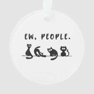 Schwarze Katze Shirt lustige Frauen Neugeborene Ka Ornament